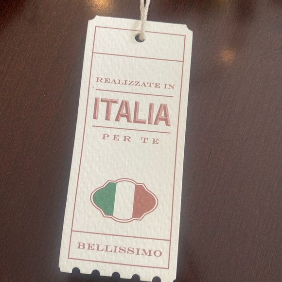 NWT Valentina 100% Italian made leather small purse / tote with chain handles - Picture 4 of 7